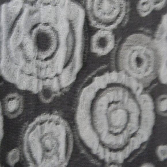 Navy Blue Burn-out Scarf Rectangle Denim-look Accessory - Picture 3 of 4